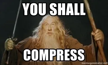 Lord of the Rings meme about compression
